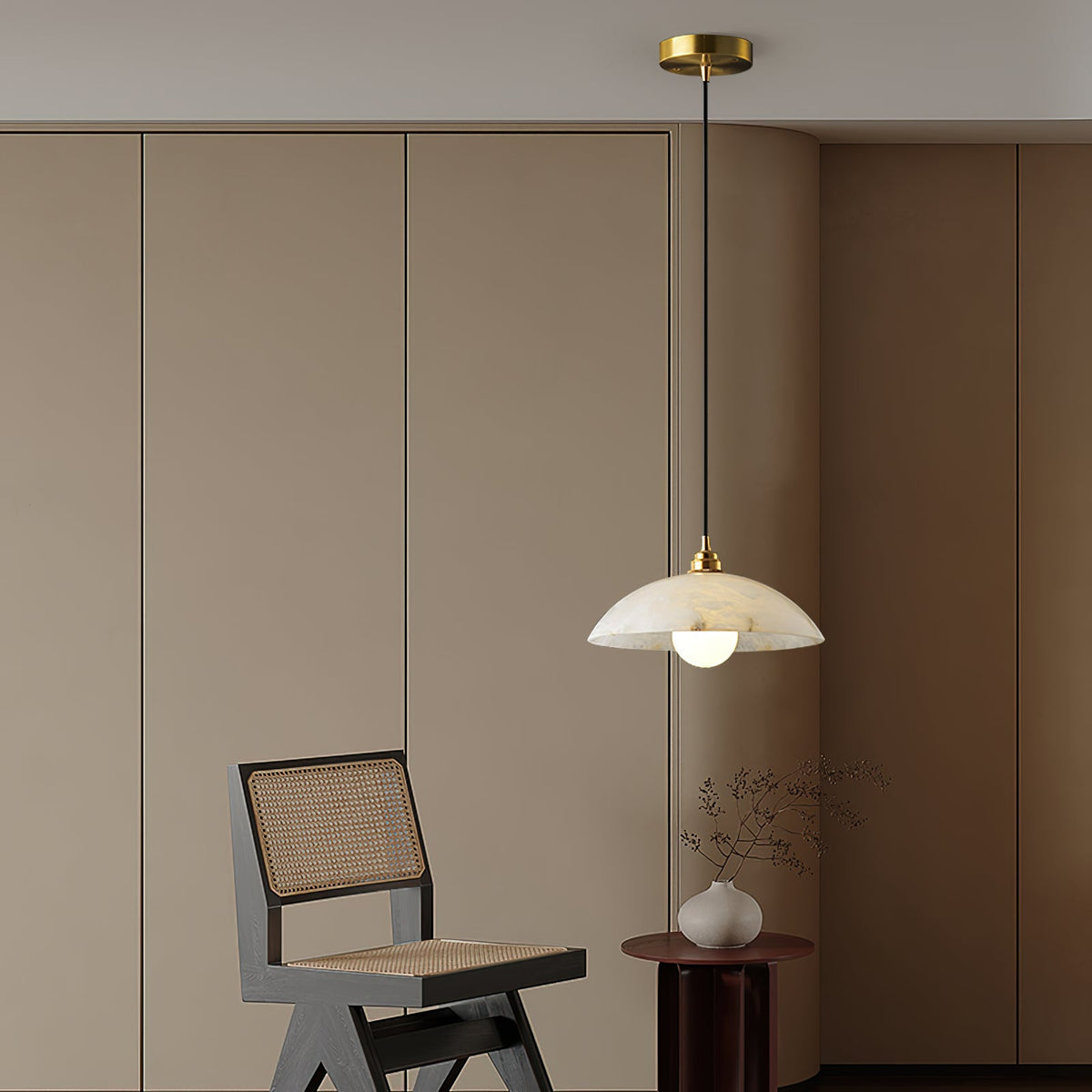 Alabaster Dome Pendant Light — view 32