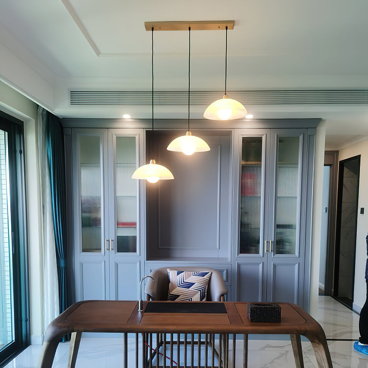 Alabaster Dome Pendant Light — view 34
