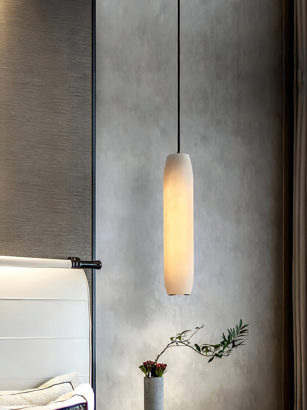 Alabaster Flute Pendant Light — view 16