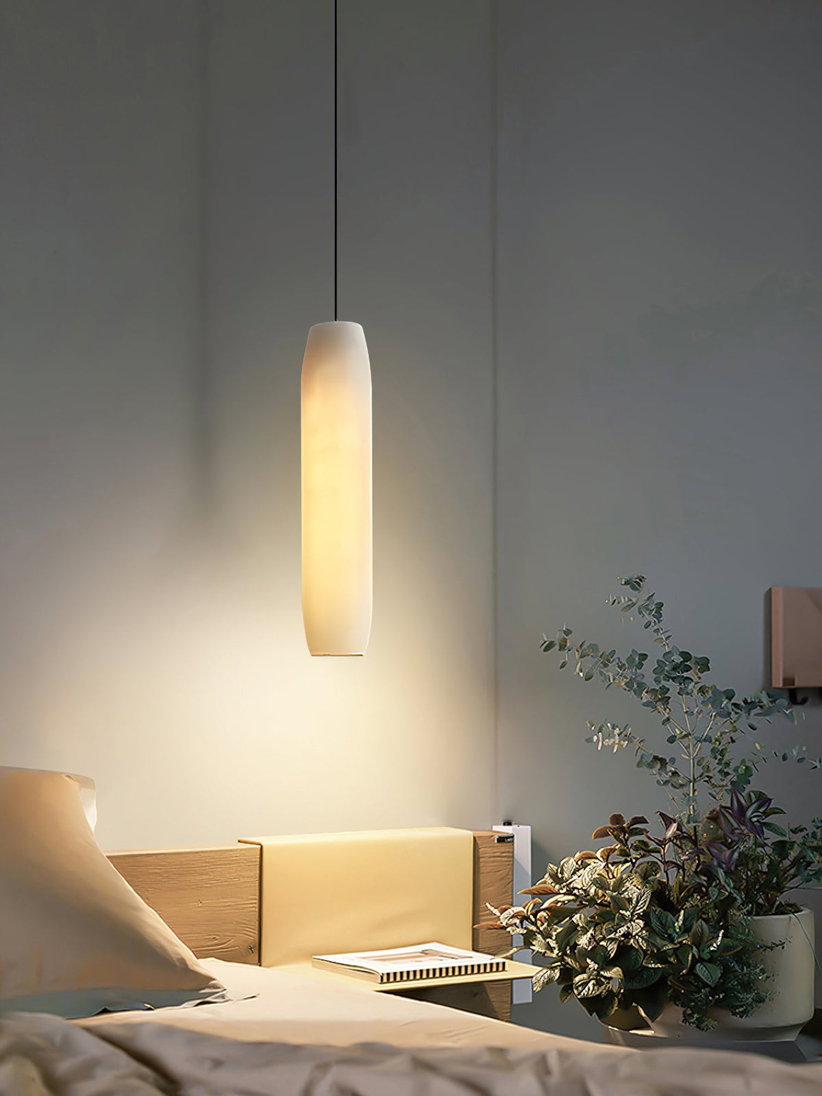 Alabaster Flute Pendant Light — view 17
