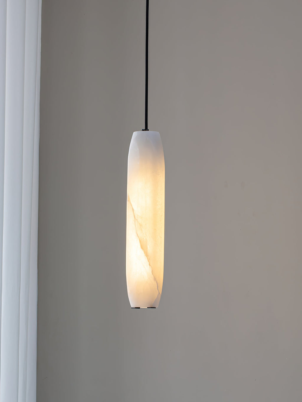 Alabaster Flute Pendant Light — view 20