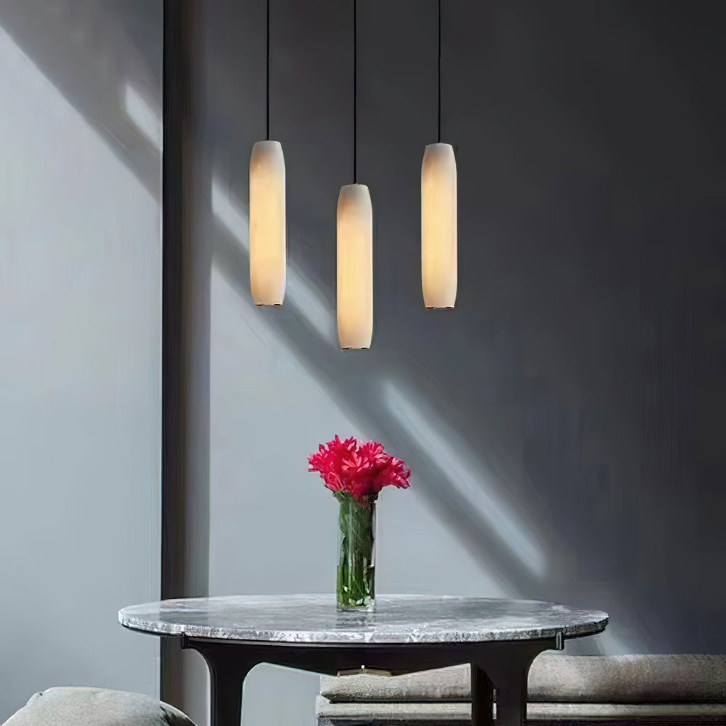 Alabaster Flute Pendant Light — view 4
