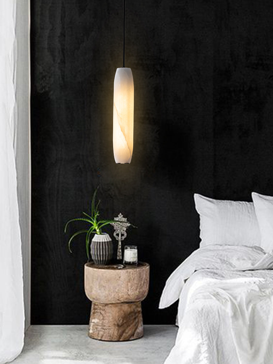 Alabaster Flute Pendant Light — view 22