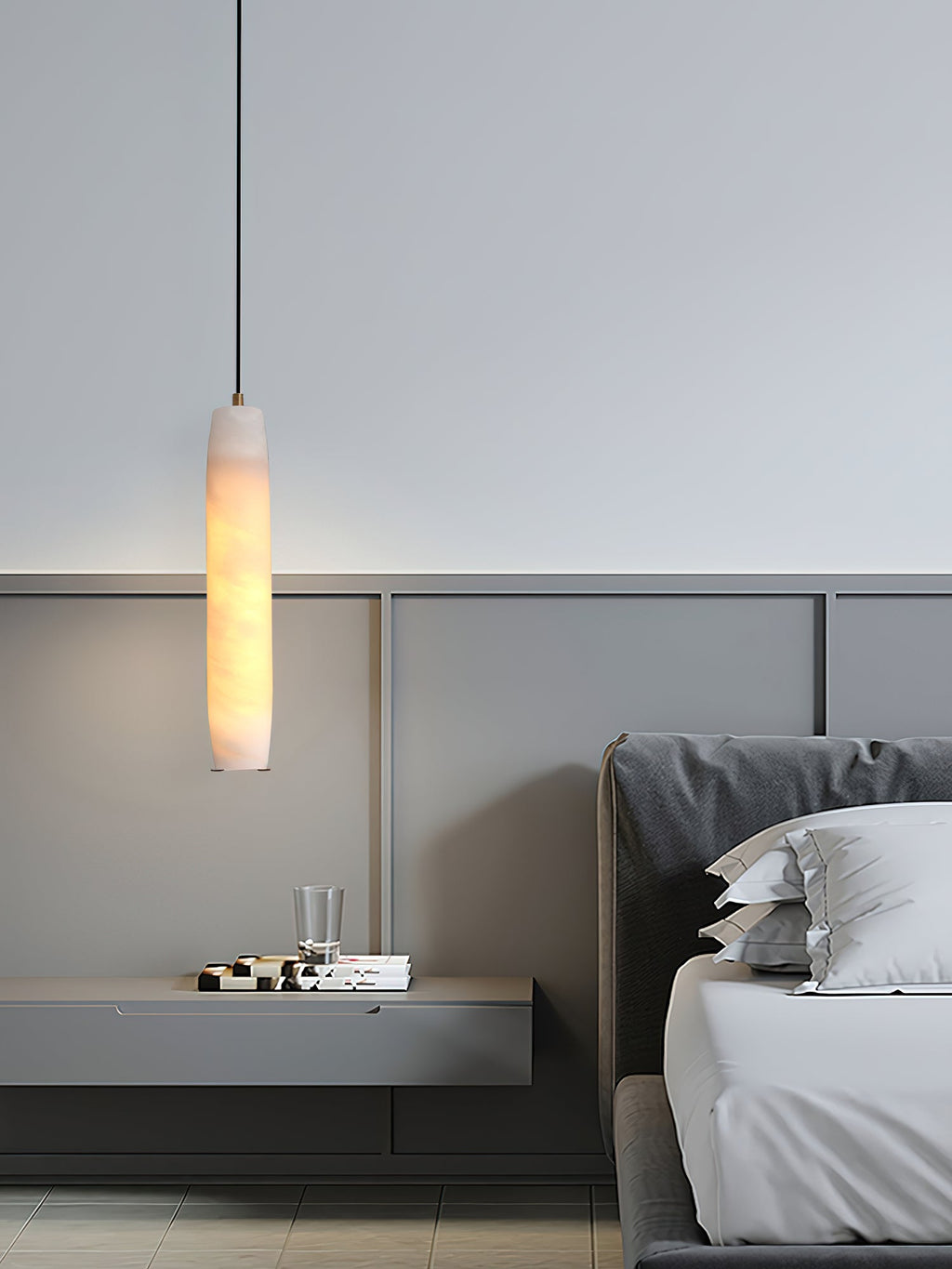 Alabaster Flute Pendant Light — view 23