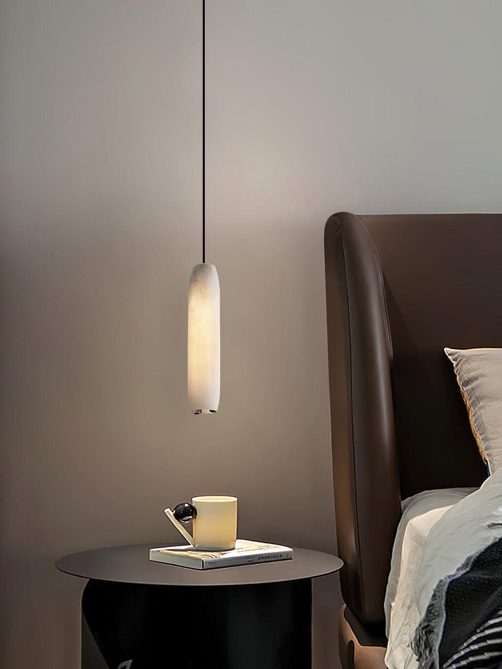Alabaster Flute Pendant Light — view 24