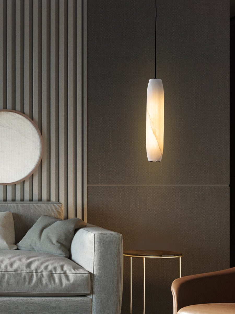Alabaster Flute Pendant Light — view 25