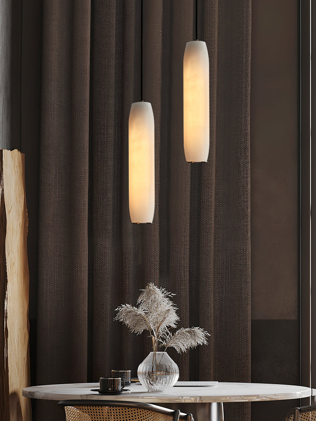 Alabaster Flute Pendant Light — view 28