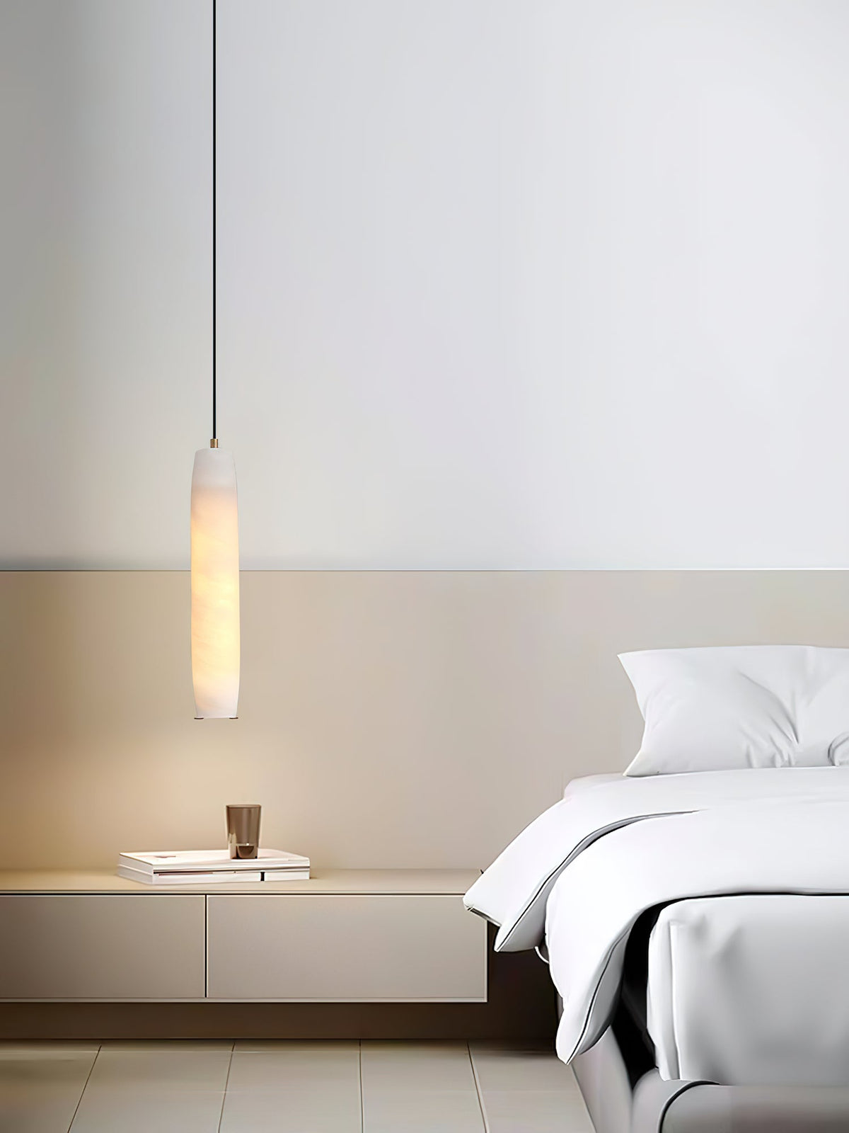 Alabaster Flute Pendant Light — view 30