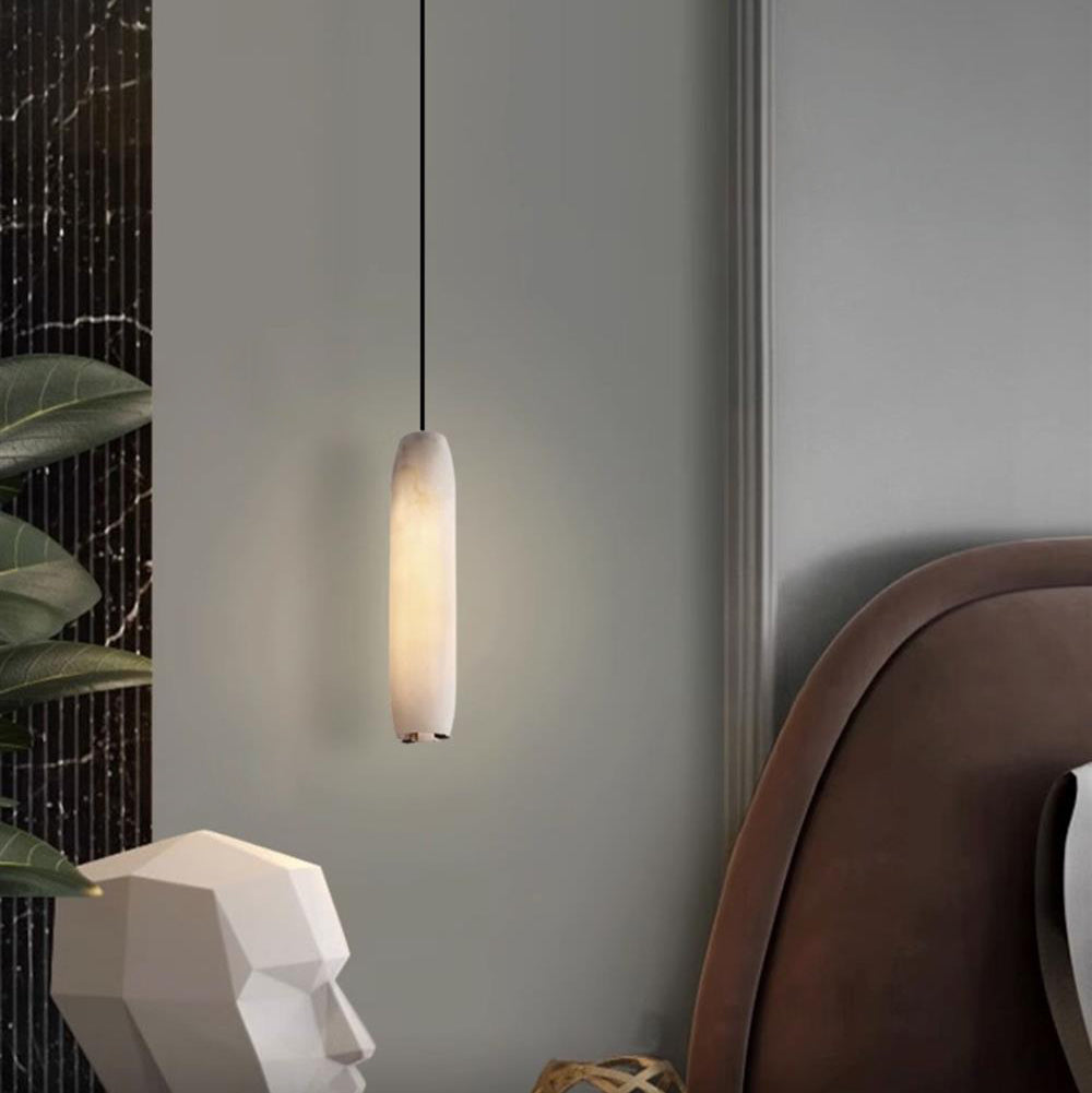 Alabaster Flute Pendant Light — view 7