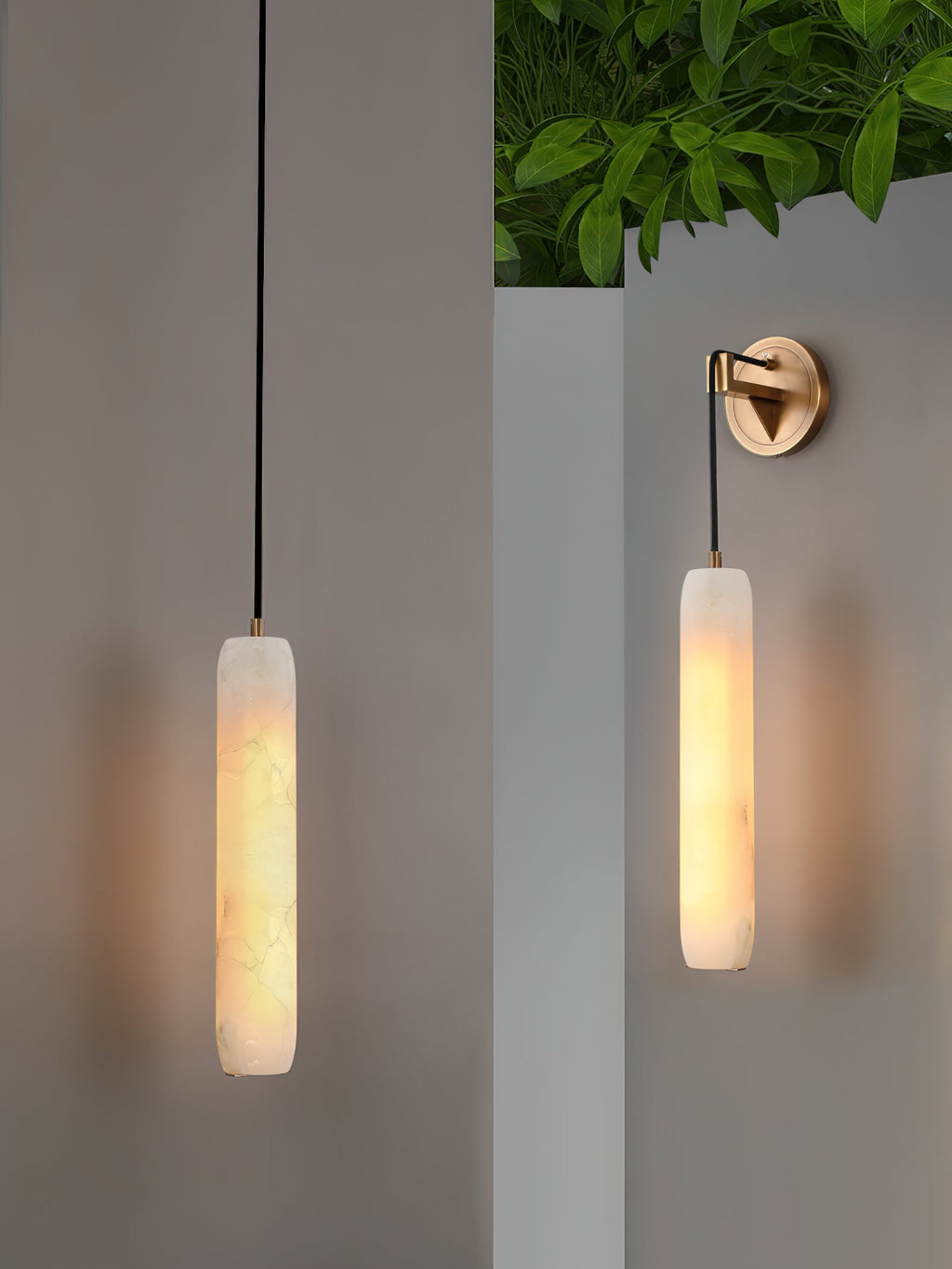 Alabaster Flute Wall Lamp — view 21