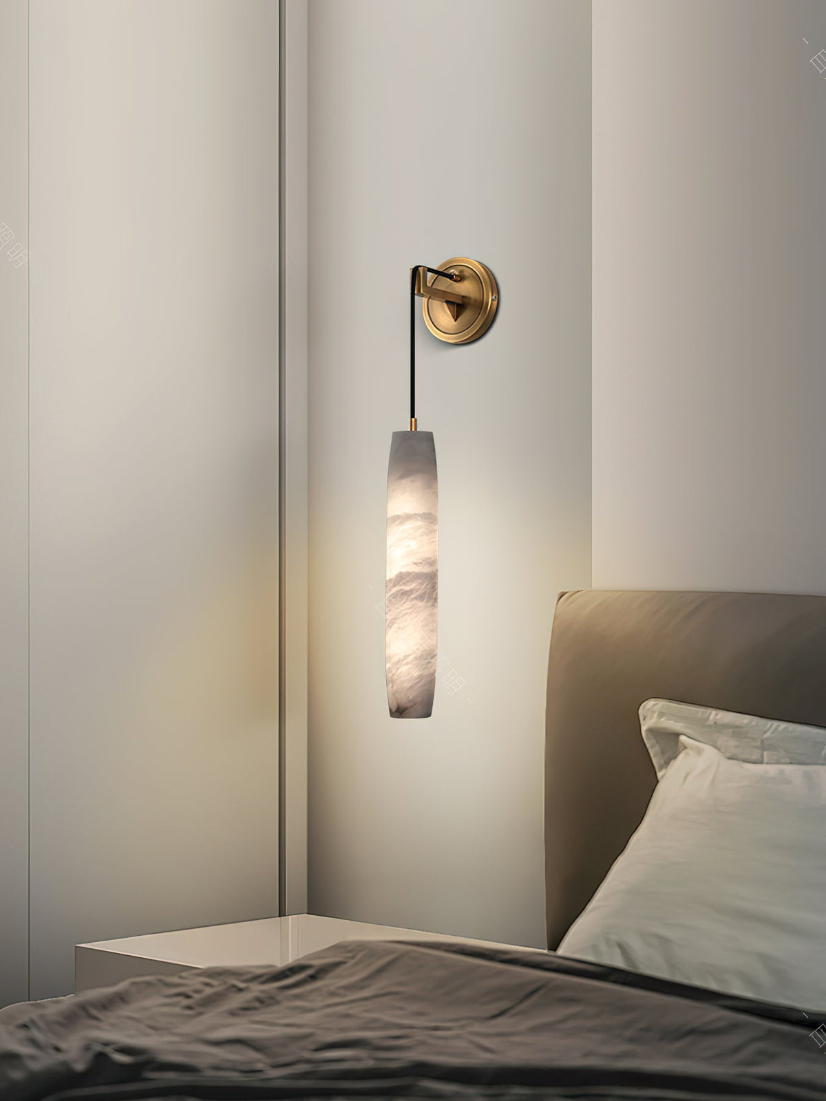 Alabaster Flute Wall Lamp — view 22