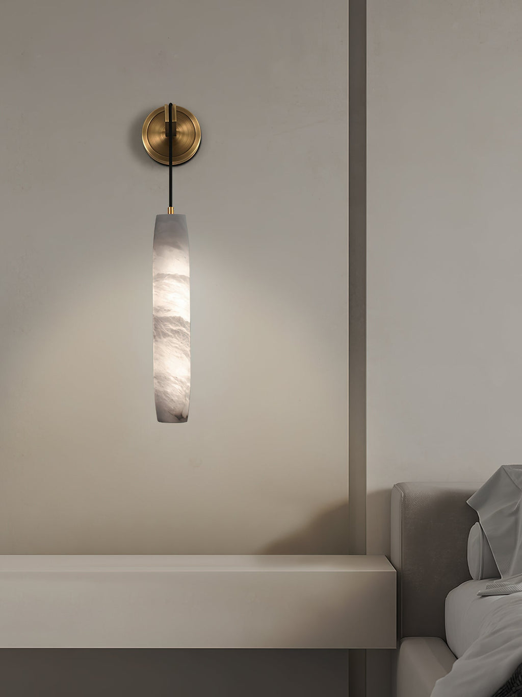 Alabaster Flute Wall Lamp — view 24