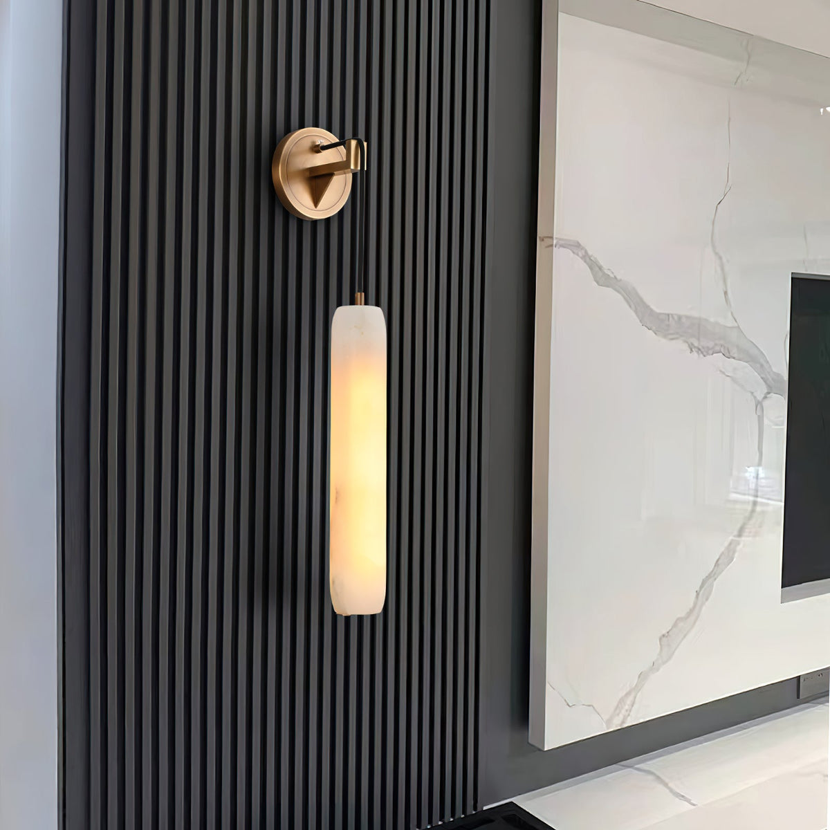 Alabaster Flute Wall Lamp — view 13