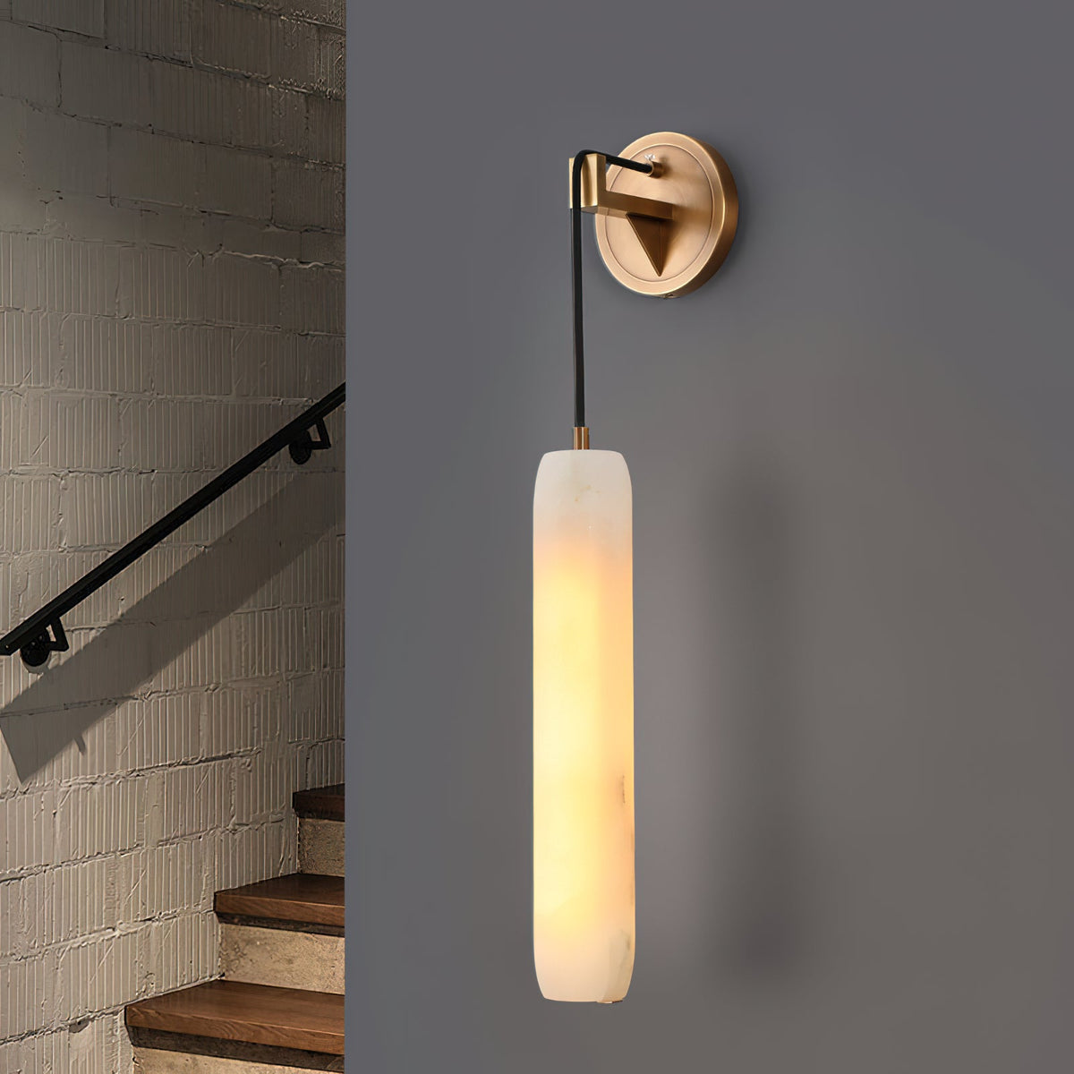 Alabaster Flute Wall Lamp — view 14