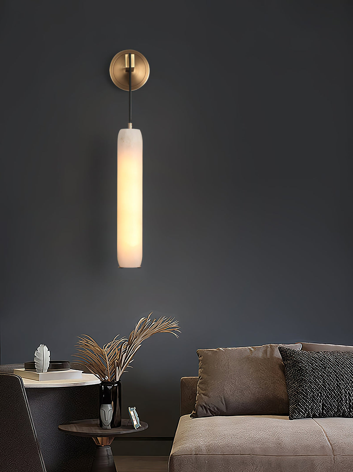 Alabaster Flute Wall Lamp — view 17
