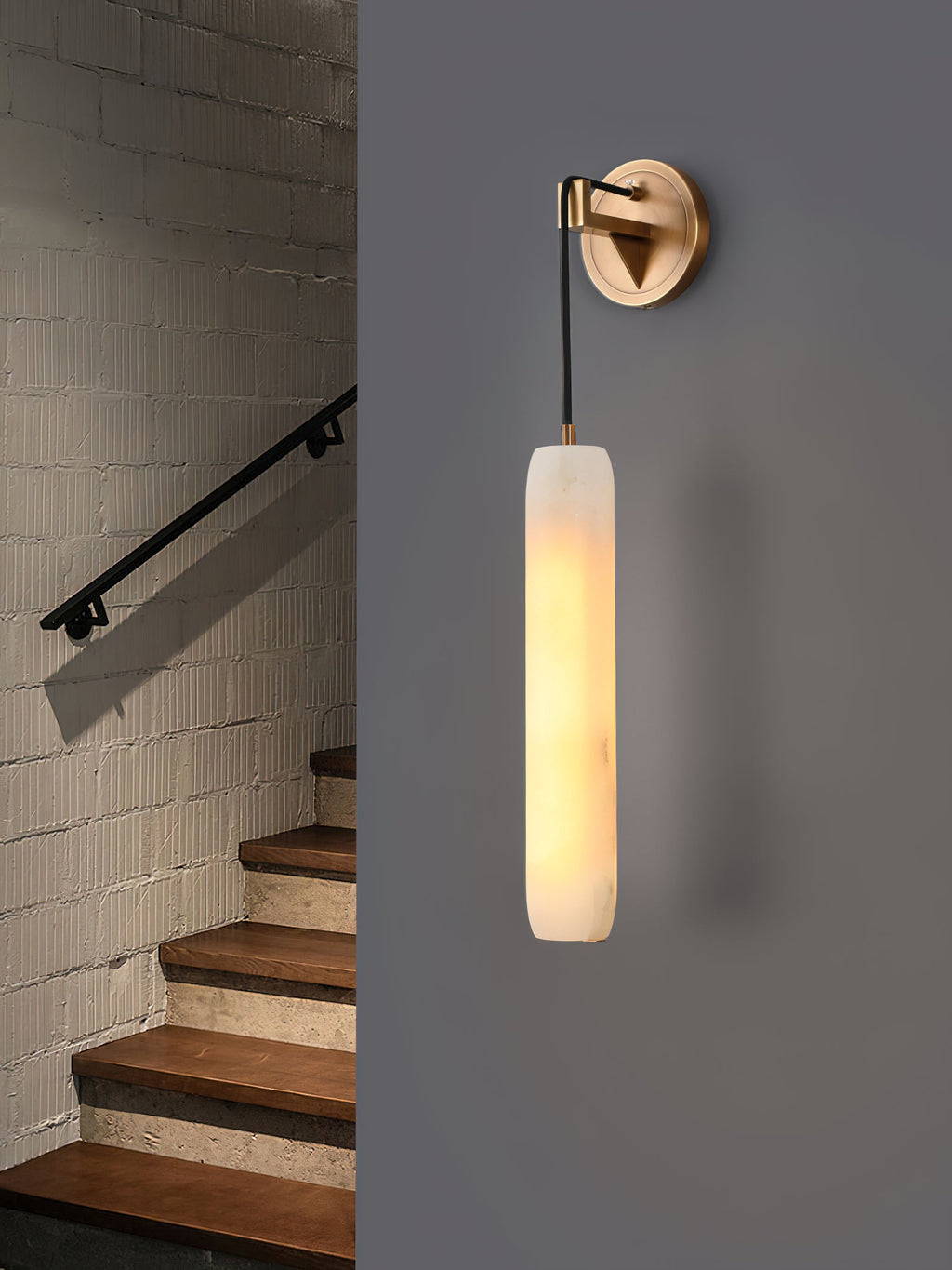 Alabaster Flute Wall Lamp — view 18