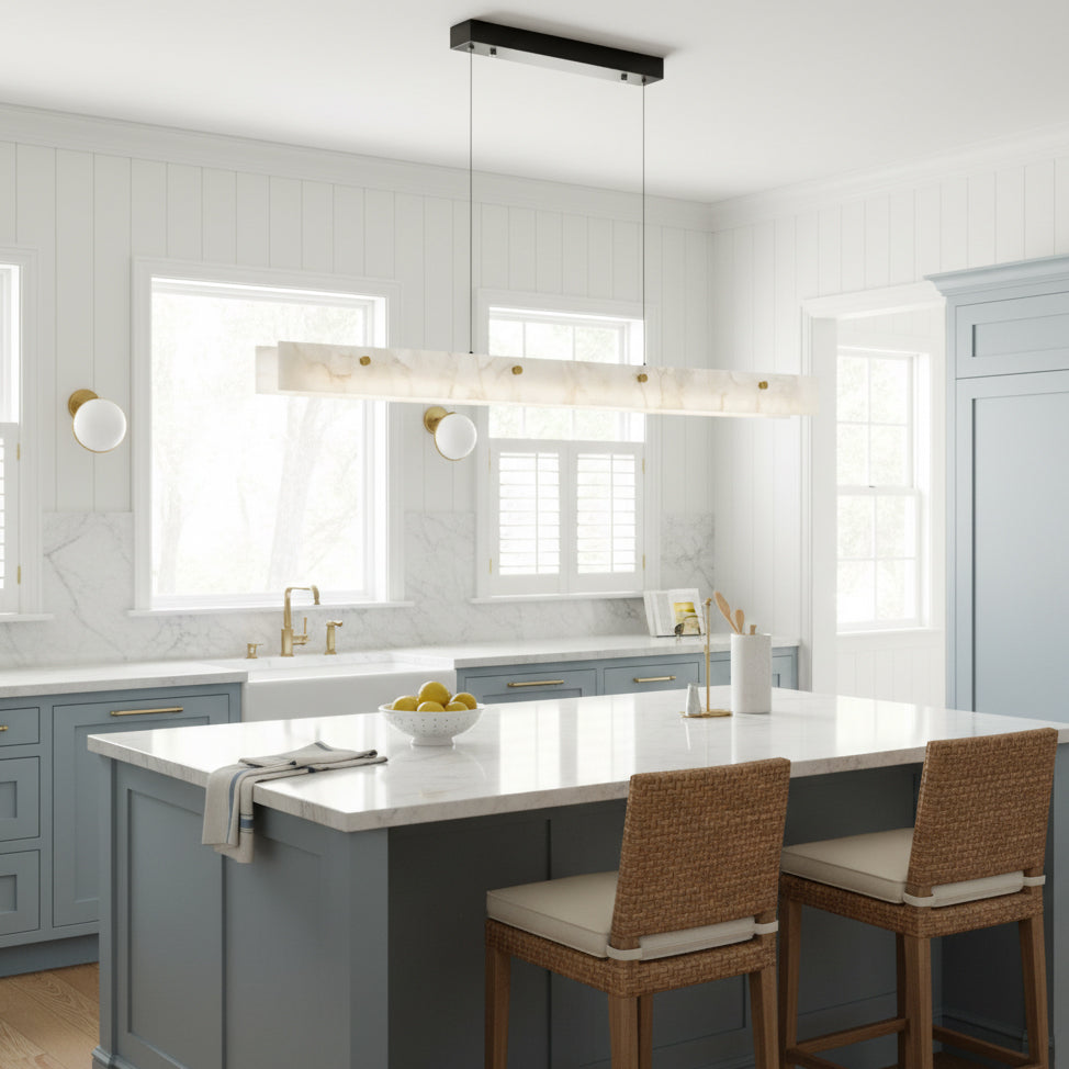 Alabaster LED Linear Pendant Light — view 7