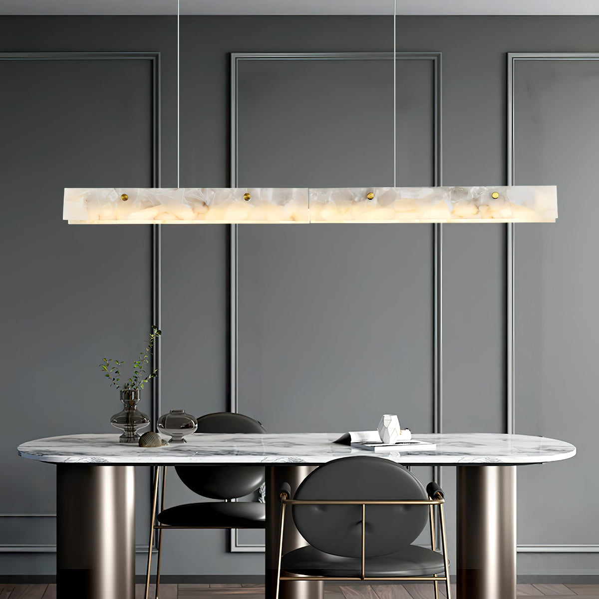 Alabaster LED Linear Pendant Light — view 9