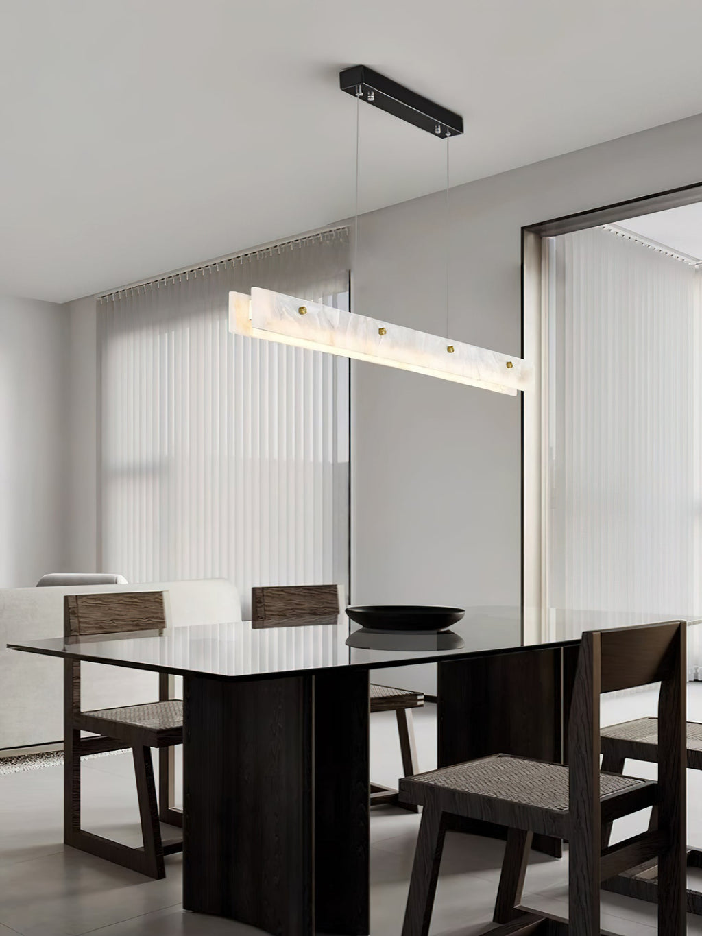 Alabaster LED Linear Pendant Light — view 24