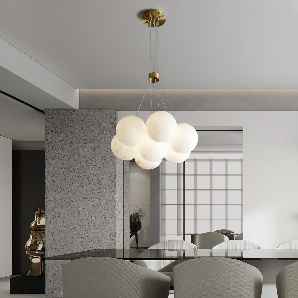 Alabaster Lunar Chandelier — view 6