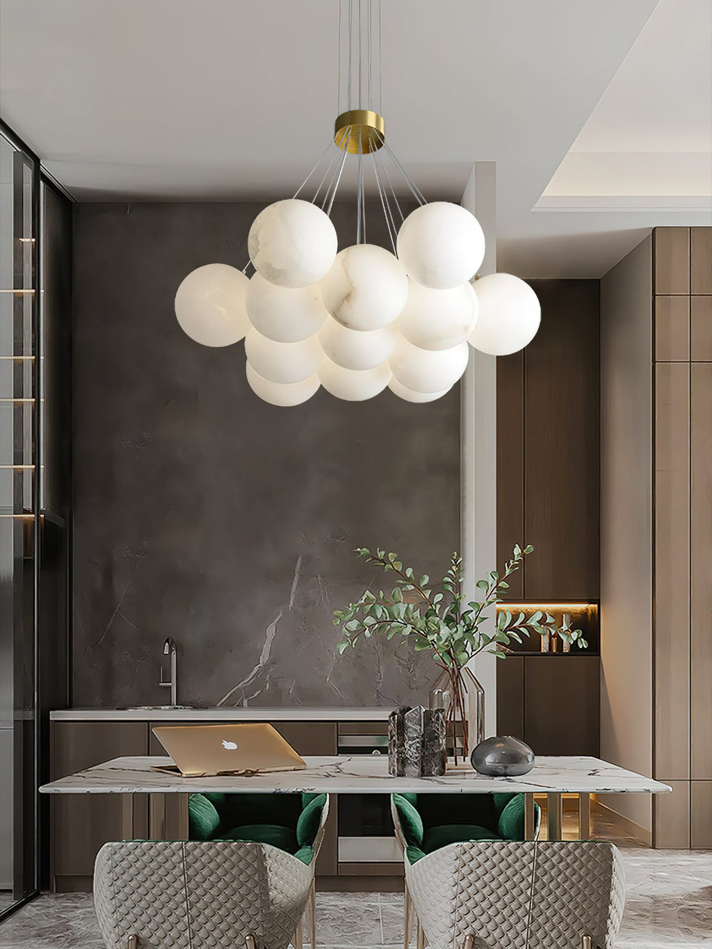 Alabaster Lunar Chandelier — view 7