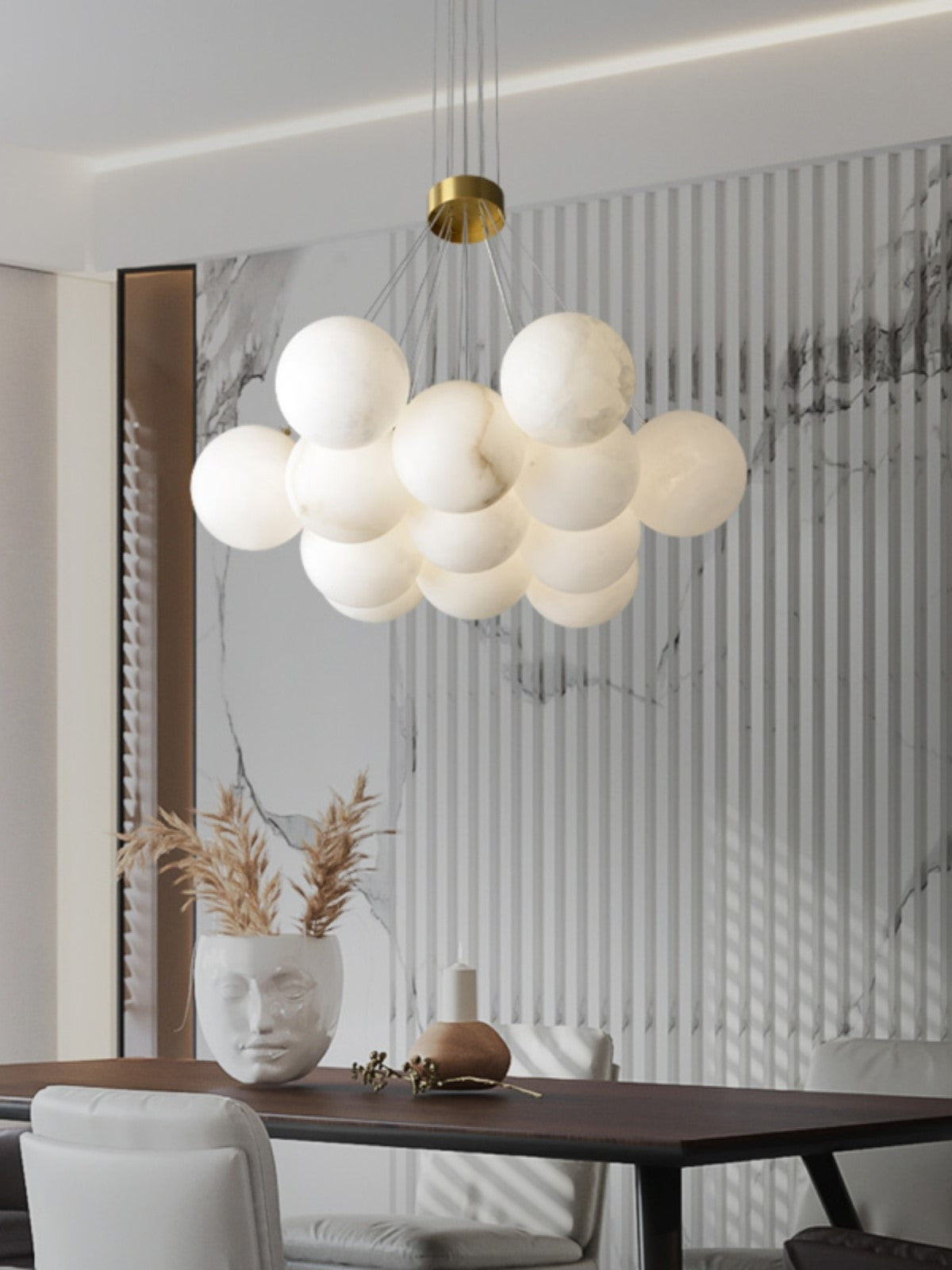 Alabaster Lunar Chandelier — view 11