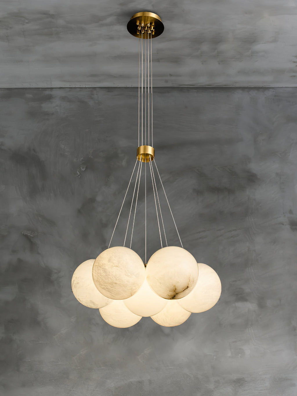 Alabaster Lunar Chandelier — view 18