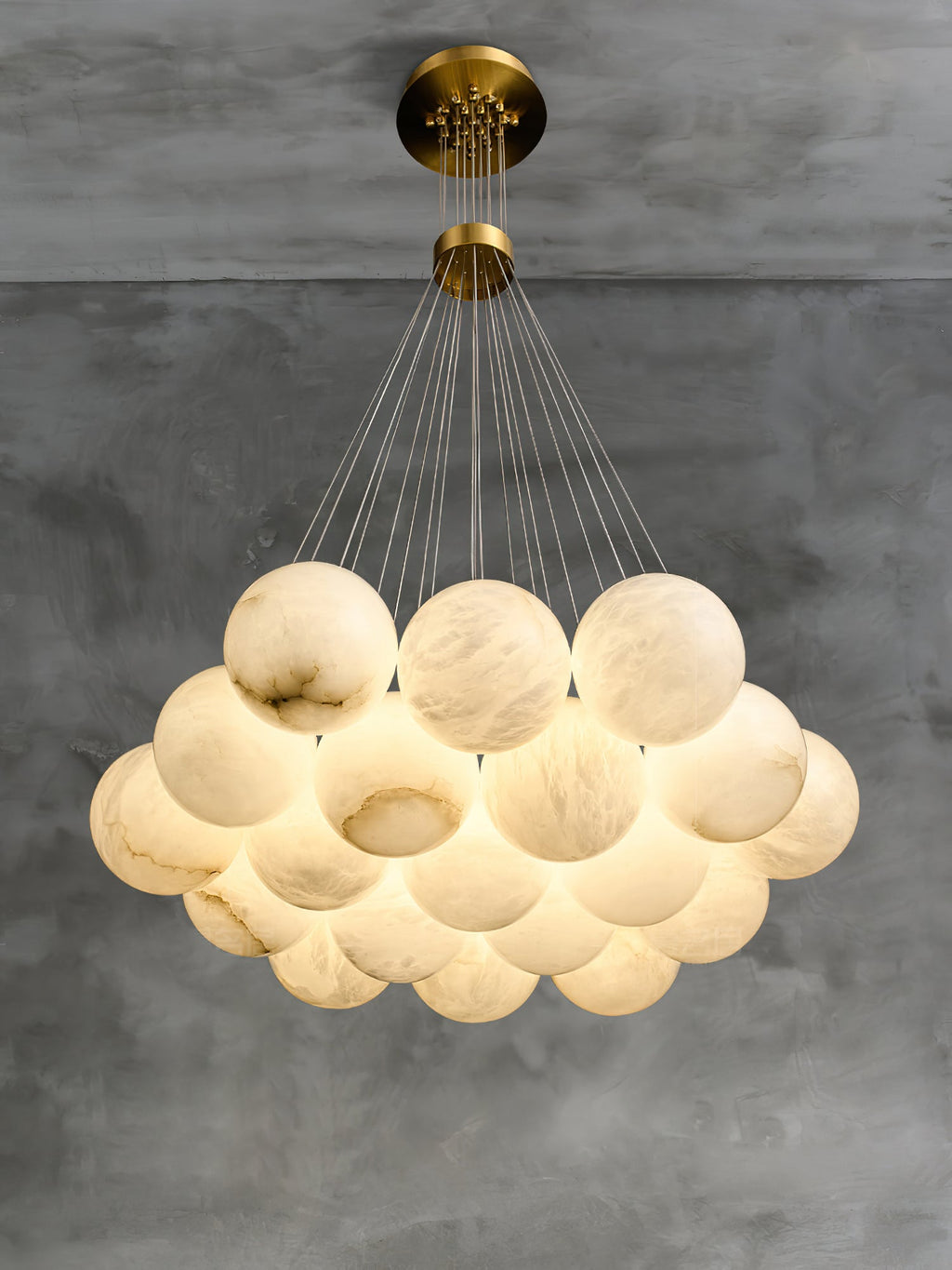 Alabaster Lunar Chandelier — view 19