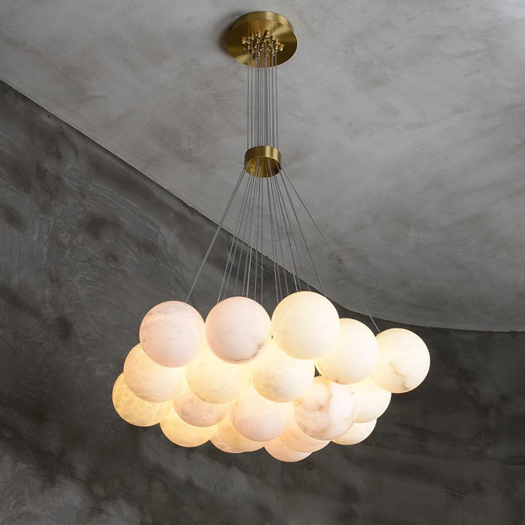 Alabaster Lunar Chandelier — view 2