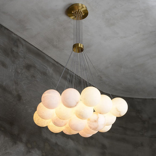 Alabaster Lunar Chandelier — view 2