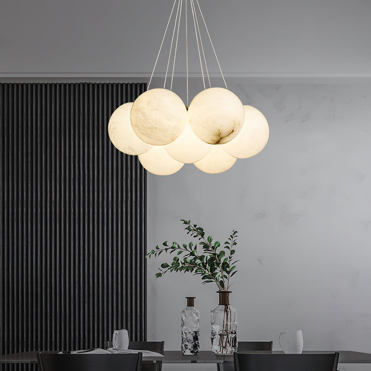 Alabaster Lunar Chandelier — view 4