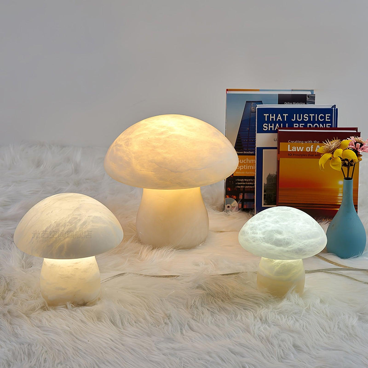 Alabaster Mushroom Table Lamp — view 3