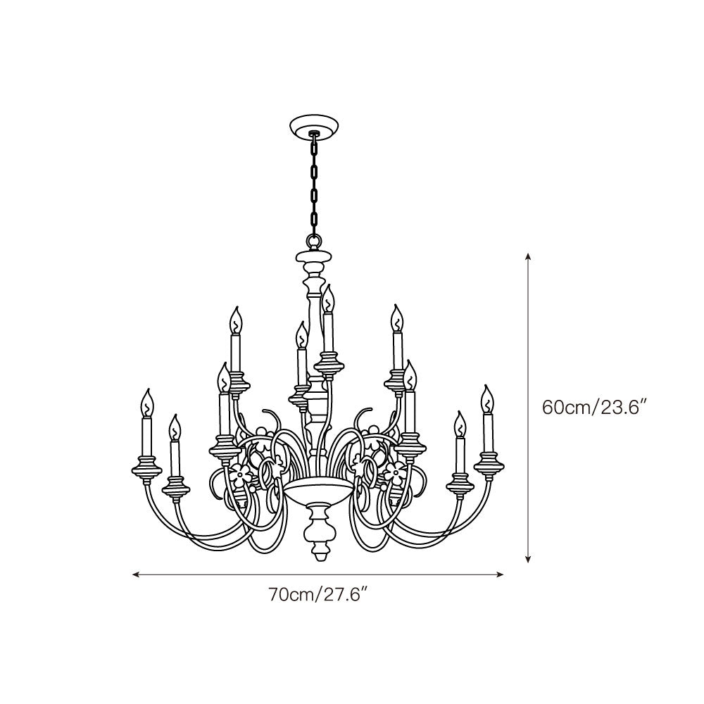 Alessandro Candle Chandelier — view 3