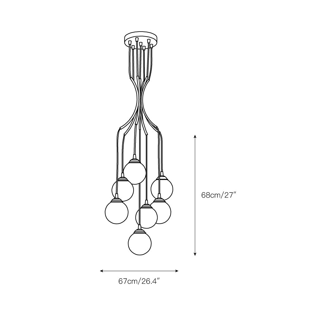 Alliyana Ball Drop Chandelier — view 4