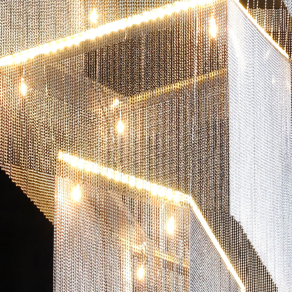 Aluminum Chain Tassel Chandelier — view 20