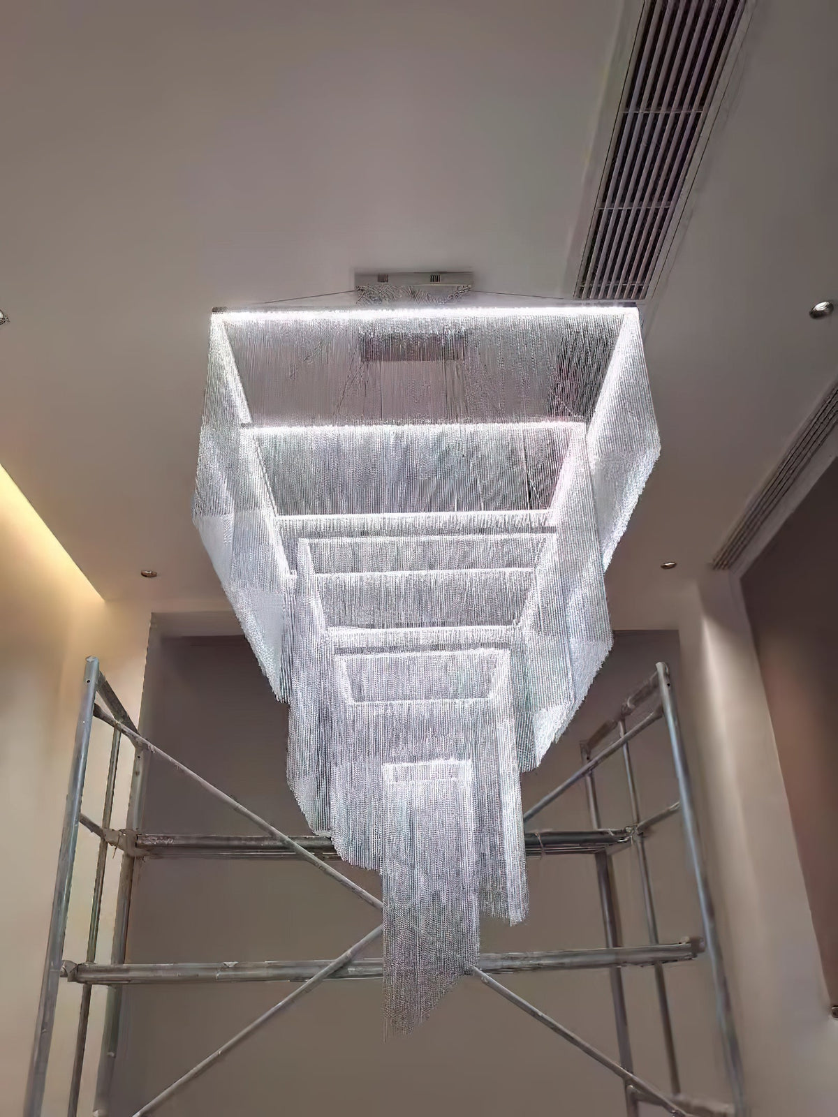 Aluminum Chain Tassel Chandelier — view 13