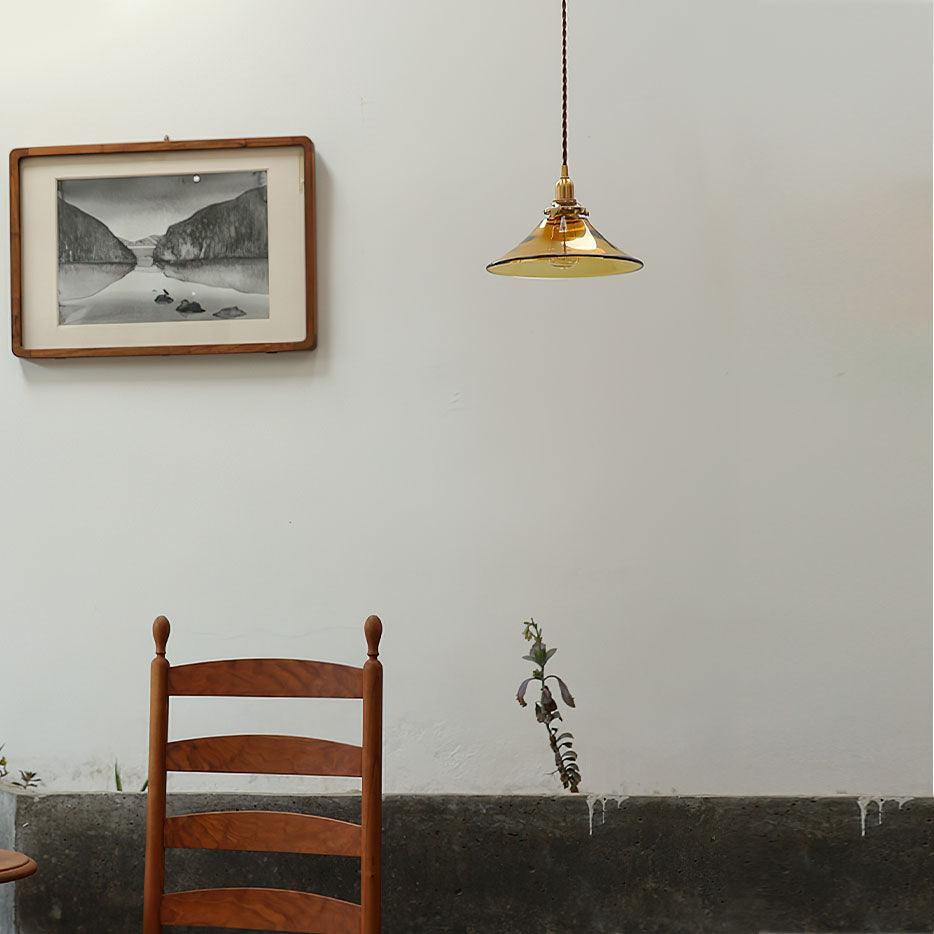 Amber Glass Pendant Light — view 10