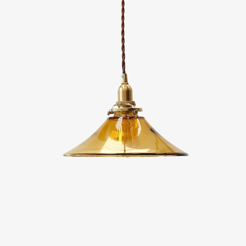 Amber Glass Pendant Light — view 2