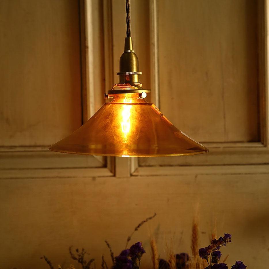 Amber Glass Pendant Light — view 3