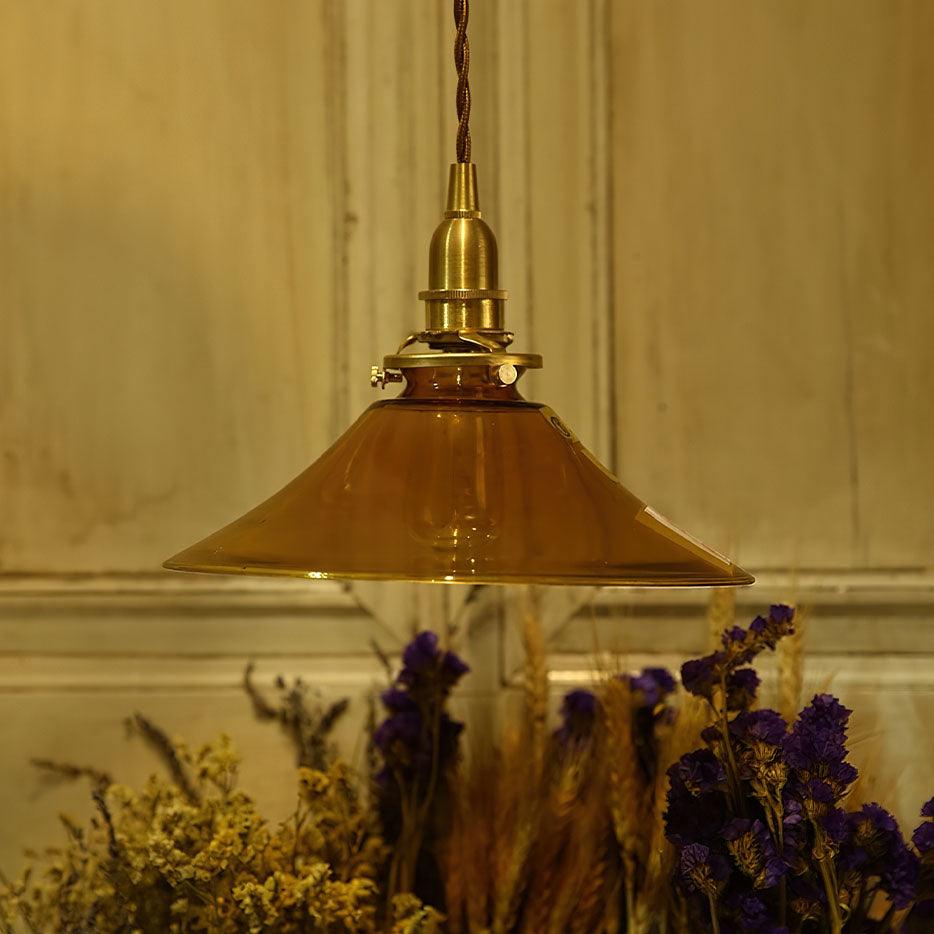 Amber Glass Pendant Light — view 4