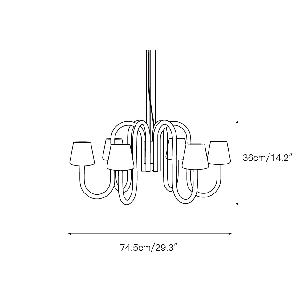 Apollo Glass Chandelier — view 3