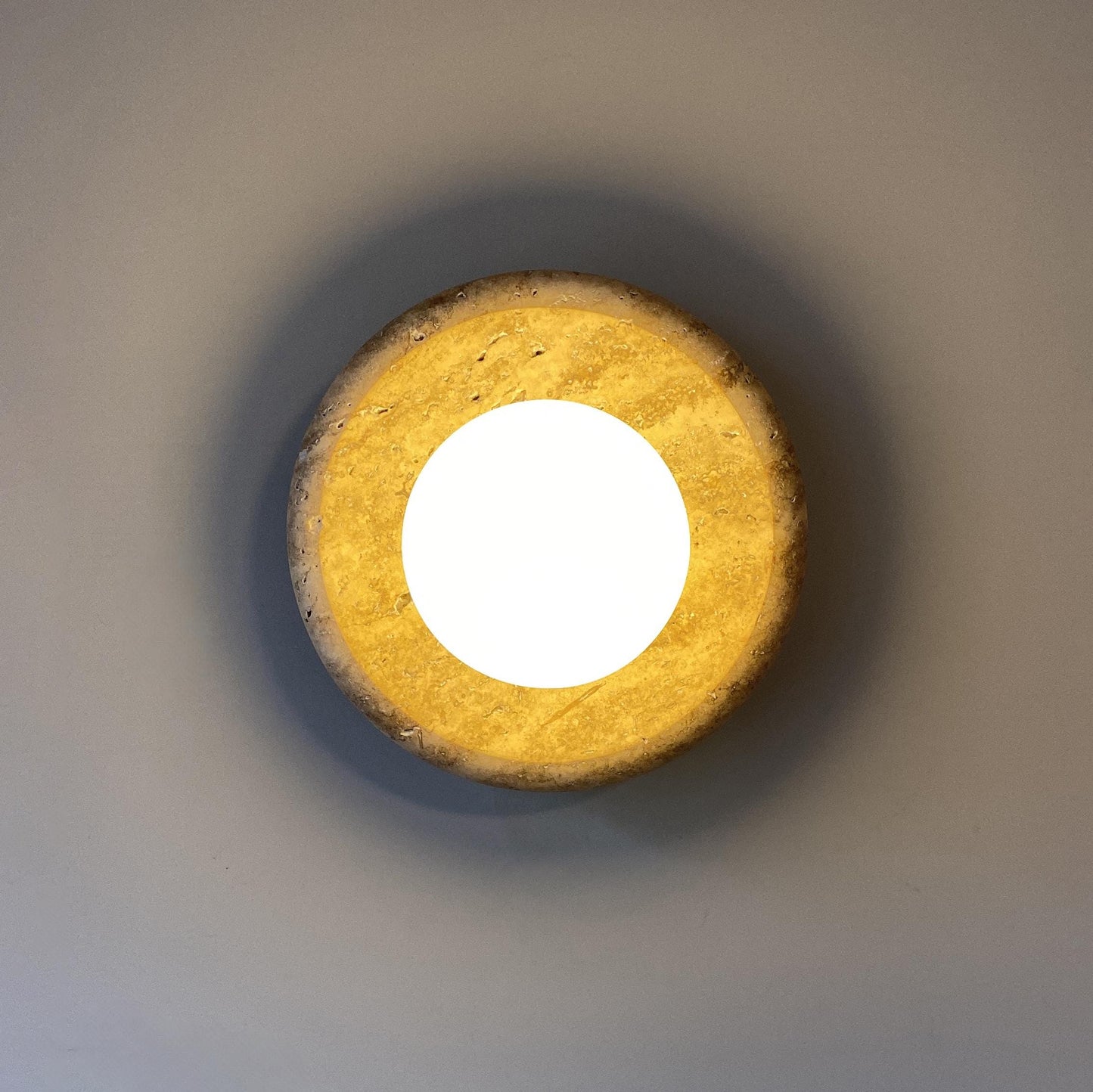 Apricity Travertine Wall Lamp