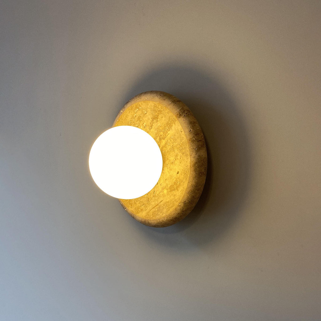 Apricity Travertine Wall Lamp — view 2