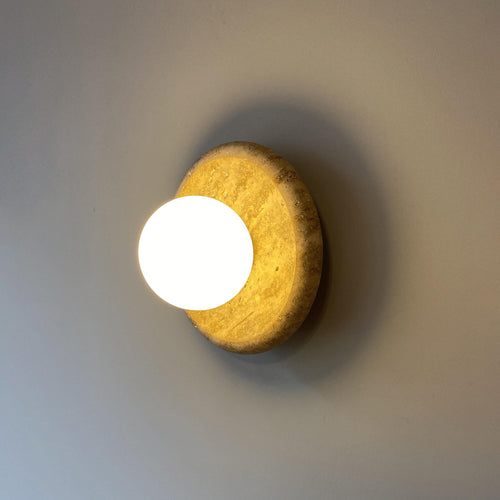 Apricity Travertine Wall Lamp — view 2