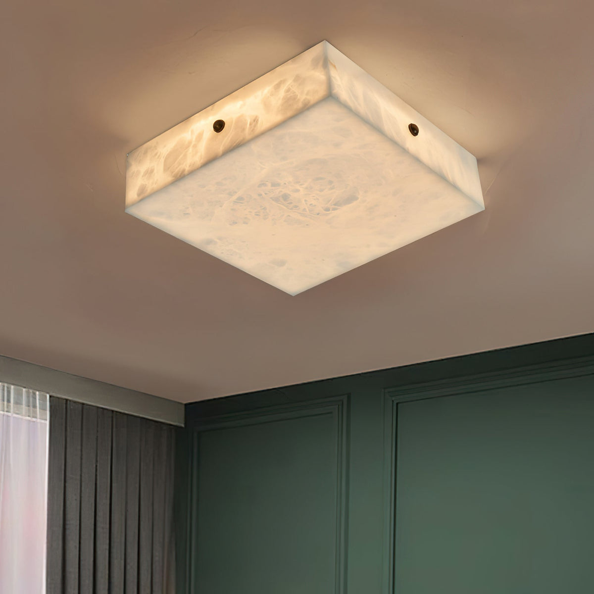 Arca Alabaster Flushmount Ceiling Light — view 14