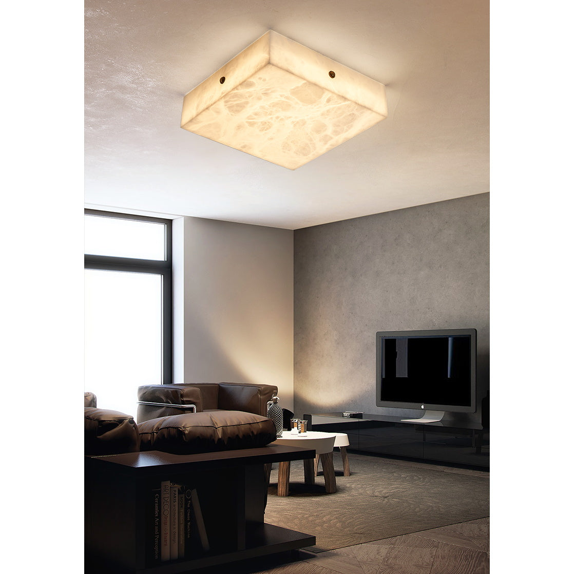 Arca Alabaster Flushmount Ceiling Light — view 22