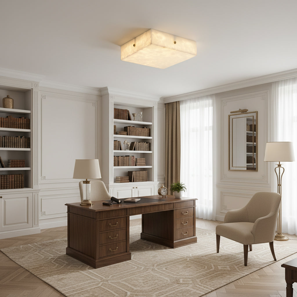 Arca Alabaster Flushmount Ceiling Light — view 10