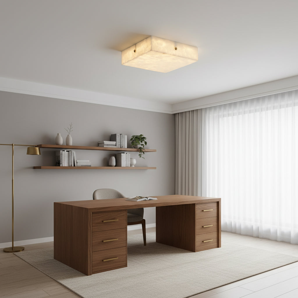 Arca Alabaster Flushmount Ceiling Light — view 8