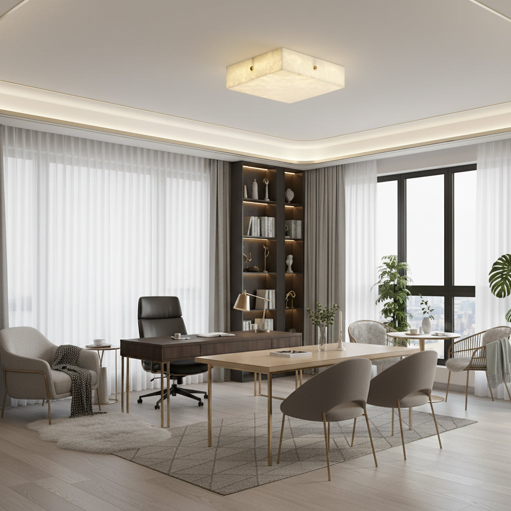 Arca Alabaster Flushmount Ceiling Light — view 5