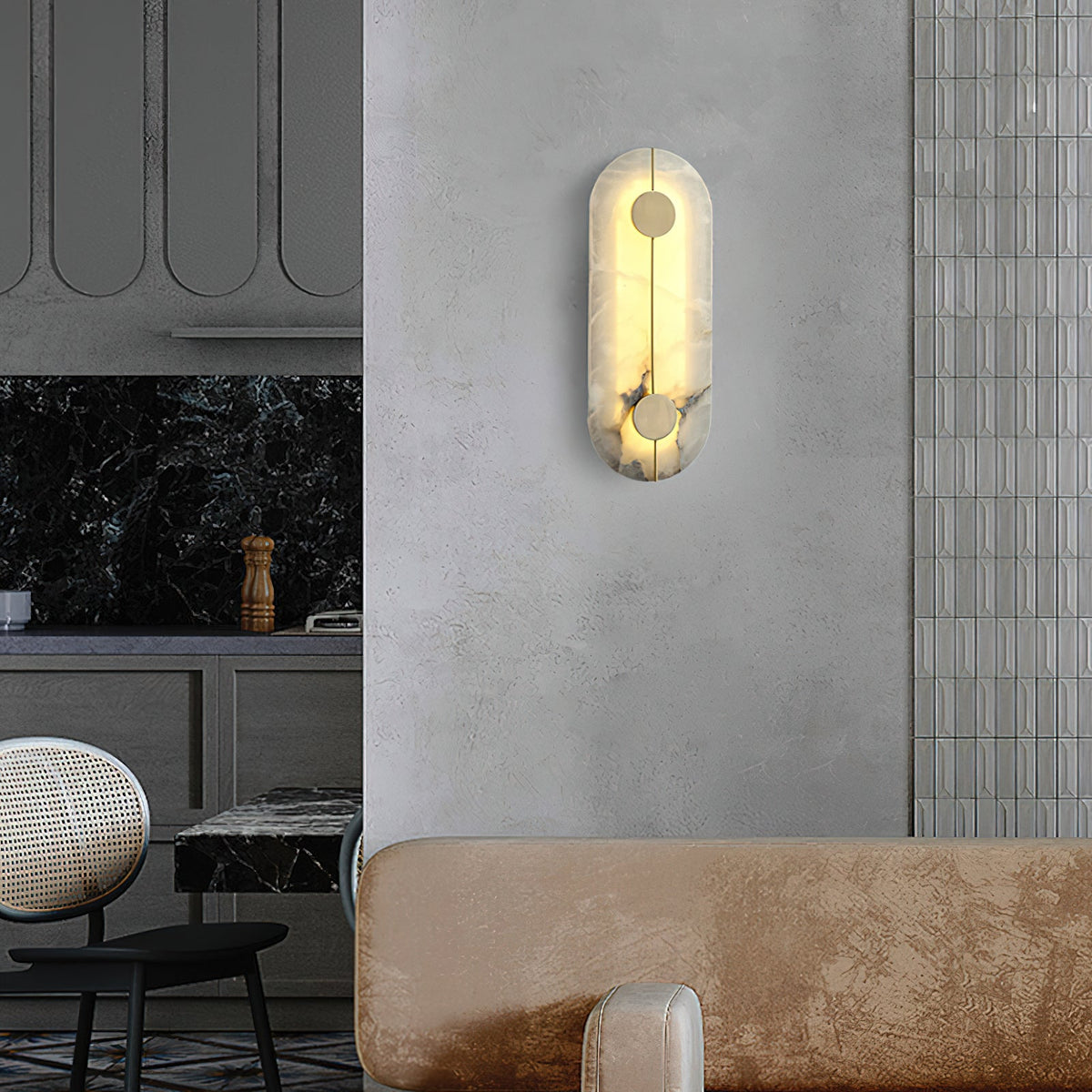 Artistic Alabaster Wall Lamp — view 4